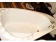 3piece used bathroom suite white shell design Used....