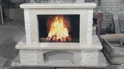 Contemporary Stone Fireplace